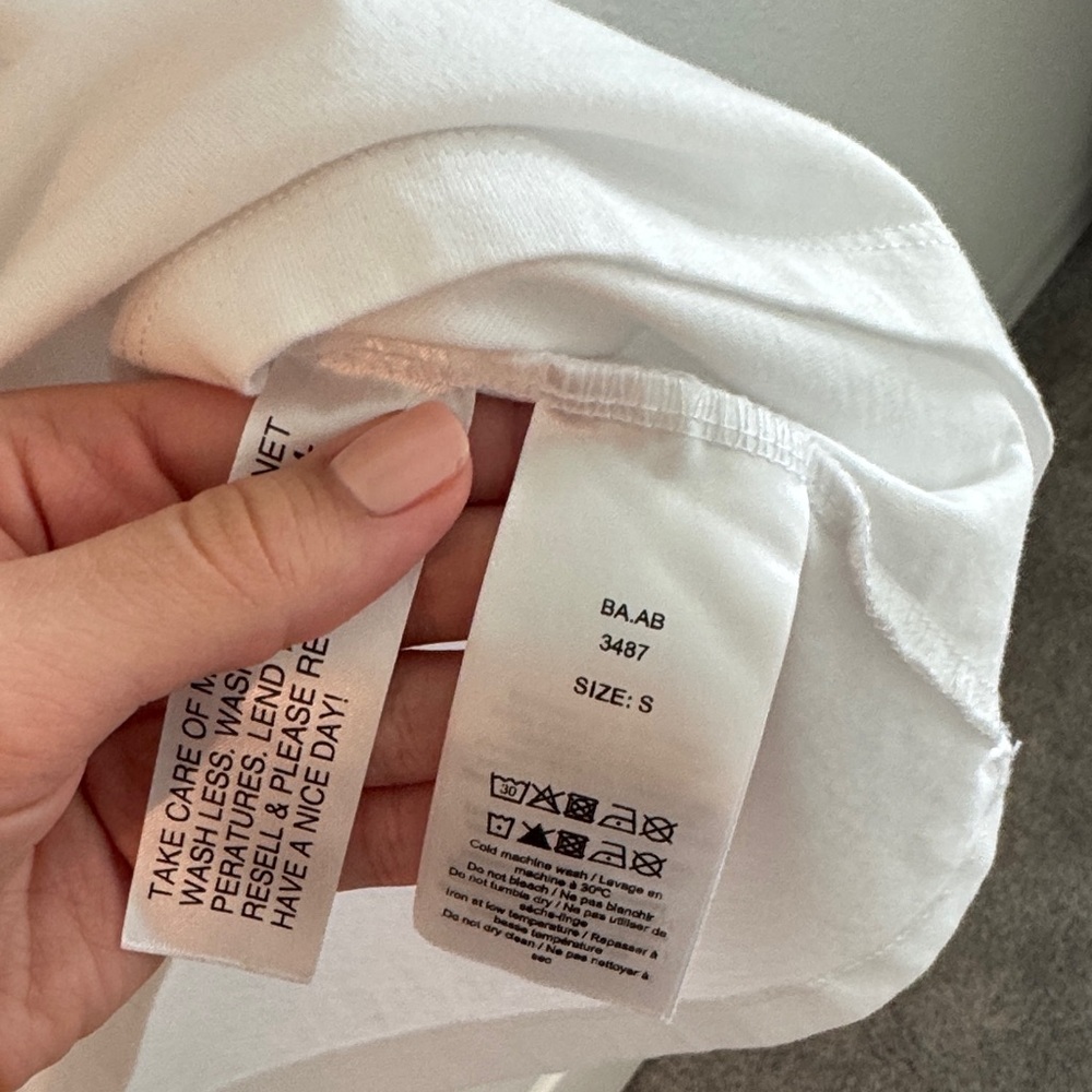 Ganni White Tee with Green Logo and Bunny Graphic - Picture 6 of 6
